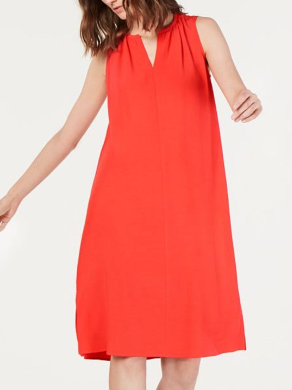 Eileen Fisher tencel orange dress XL